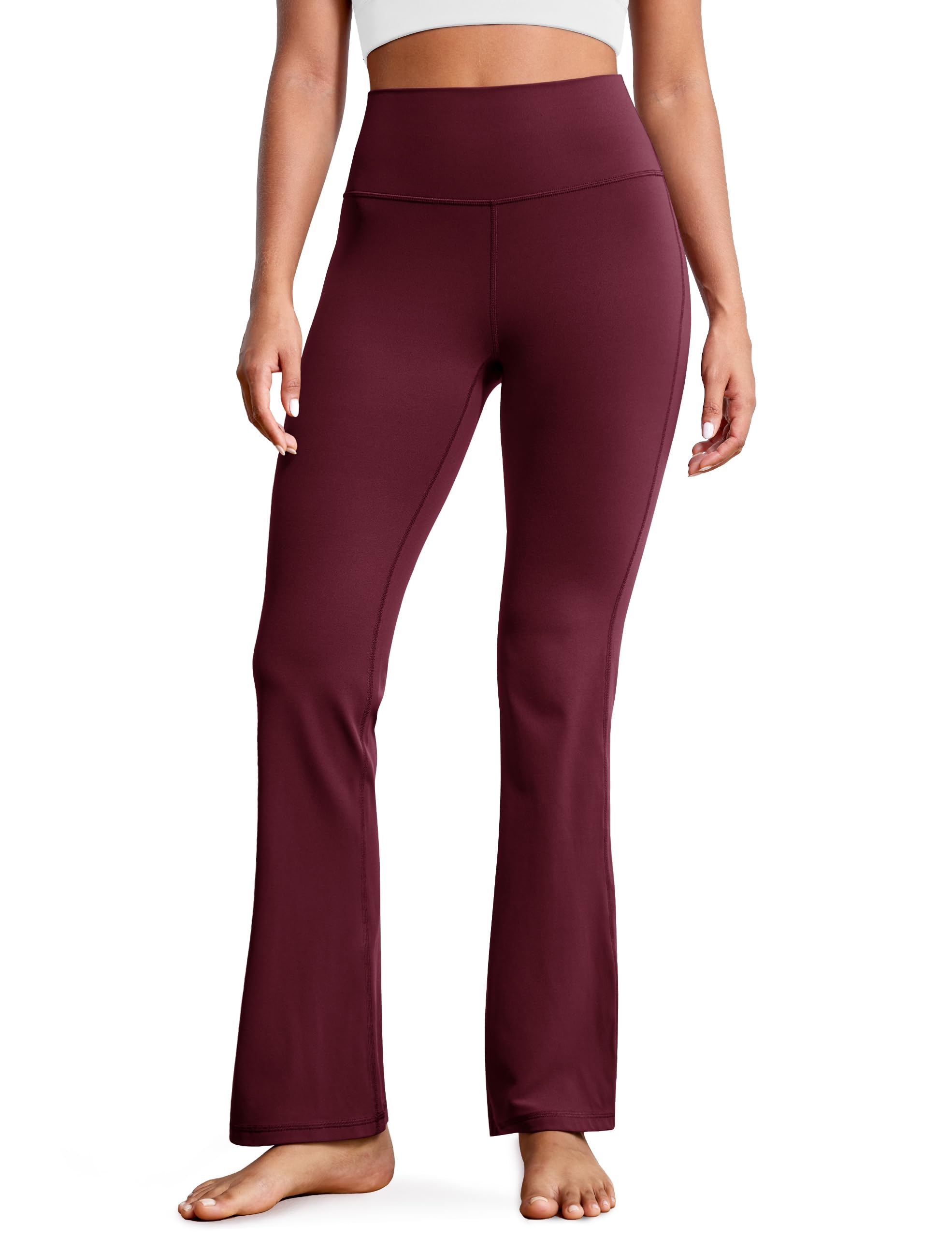 BAYDI Clouduxi Women's Flared Leggings High Waist Workout Bootcut Yoga Pants with Pockets Wide Leg 28"/30"/32"/34"
