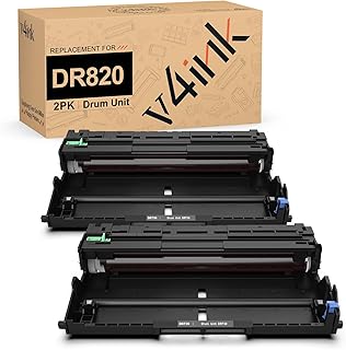 v4ink DR820 Compatible Drum Replacement for Brother DR820 DR-820 Drum Unit use with HL-L6200DW L6200DWT L5100DN L5200DWT L5200DW L6300DW MFC-L5900DW L6700DW L5800DW L5700DW DCP-L5500DN Printer 2 Packs