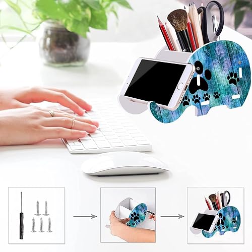 Miniatura 7 de Alfombrilla ergonómica para mouse con soporte para teléfono, soporte para bolígrafo + bonito posavasos + mini gancho, soporte multifuncional para