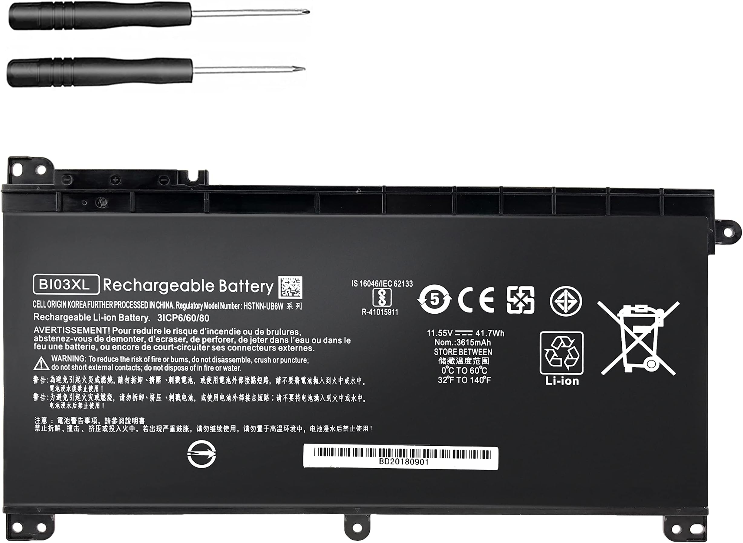 BI03XL Battery Compatible with HP Pavilion X360 M3-U 13-U M3-U001DX M3-U103DX 13-U100TU 13-U118TU Stream 14-AX 14-ax010nr 14-ax020wm 14-ax030wm TPN-W118 Laptop ON03XL HSTNN-LB7P HSTNN-UB6W 843537-541