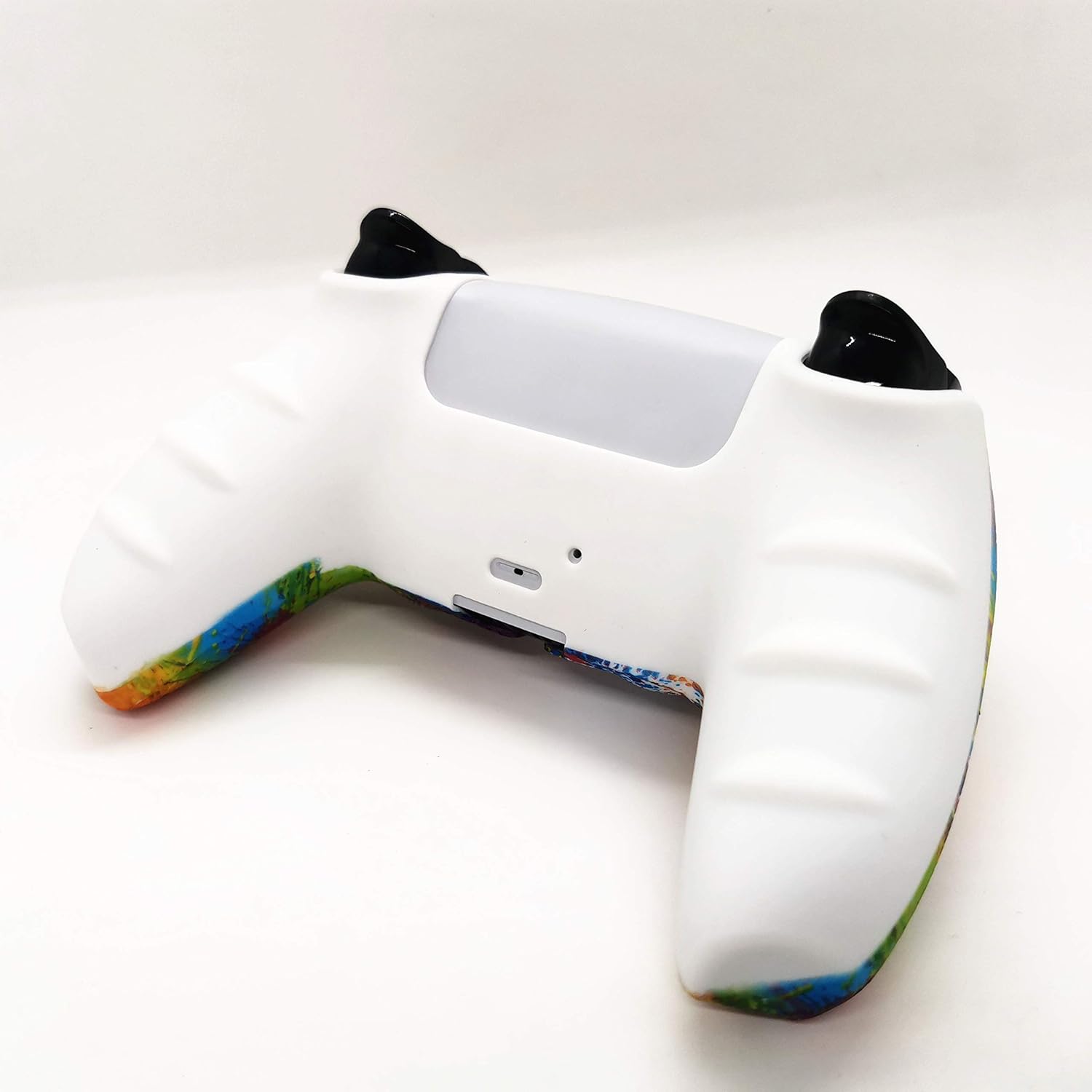 Skin for PS5 Controller Grips, Silicone Case Cover for PlayStation 5 Anti-Slip Protector with 10pcs Thumb Joysticks Caps (Splashing Graffiti) - Image 4