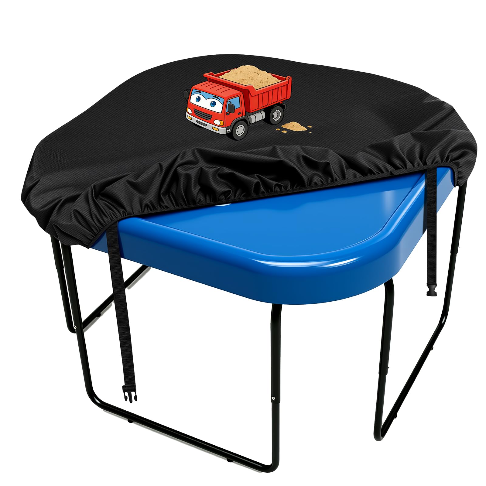 Kovshuiwe Cartoon Print Red Car Tuff Tray Cover 100x100x10cm - Black - Waterproof -Windproof Elastic Helm- Universal Fit To Any Tuff Tray Size