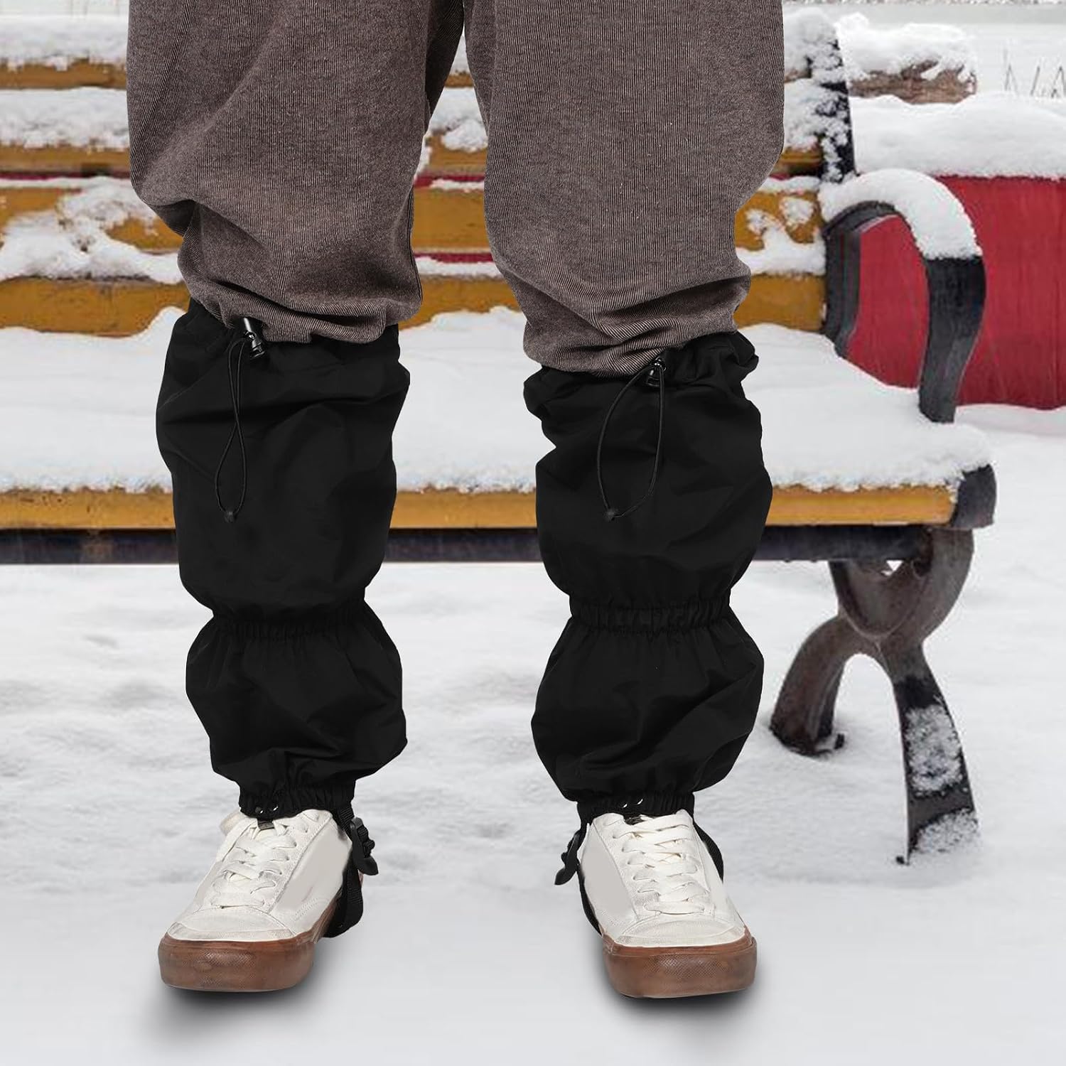 Snake Proof Pants and Shoe Gaiters for Hiking Boots, 1 Pair Oxford Cloth Boot Covers for Hunting and Skiing, Sturdy Snow Leg Guards for Men and Women Outdoor Use