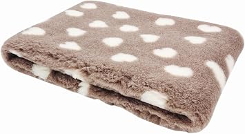 Non Slip Vet Bedding | Mink & Magnolia Hearts | Machine Washable | UK Manufactured | Non-slip | Dog Bed | Whelping | Vet bed | Hearts Small 50cm x 75cm 20" x 30"