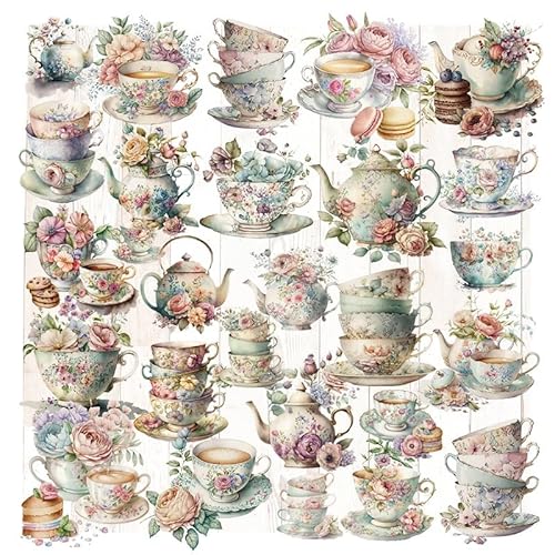 CATaireen Vintage Vellum Stickers Floral Plants Elements Scrapbooking Supplies Flowers