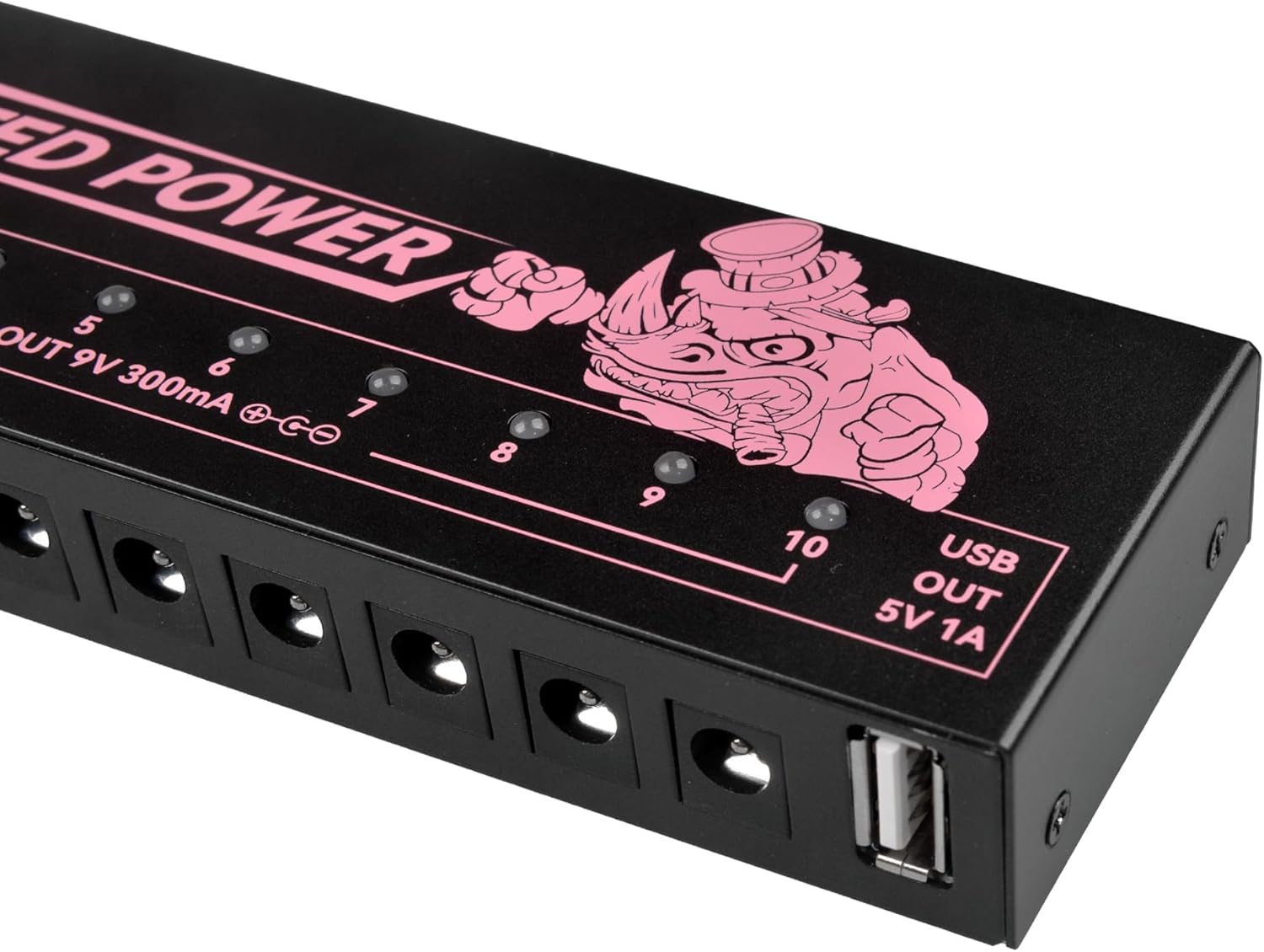 AZOR Professional 12v power supply for guitar pedals with 10 isolated Outputs - 9v power supply Compatible, Overcurrent Protection, low noise and Heat Dissipation