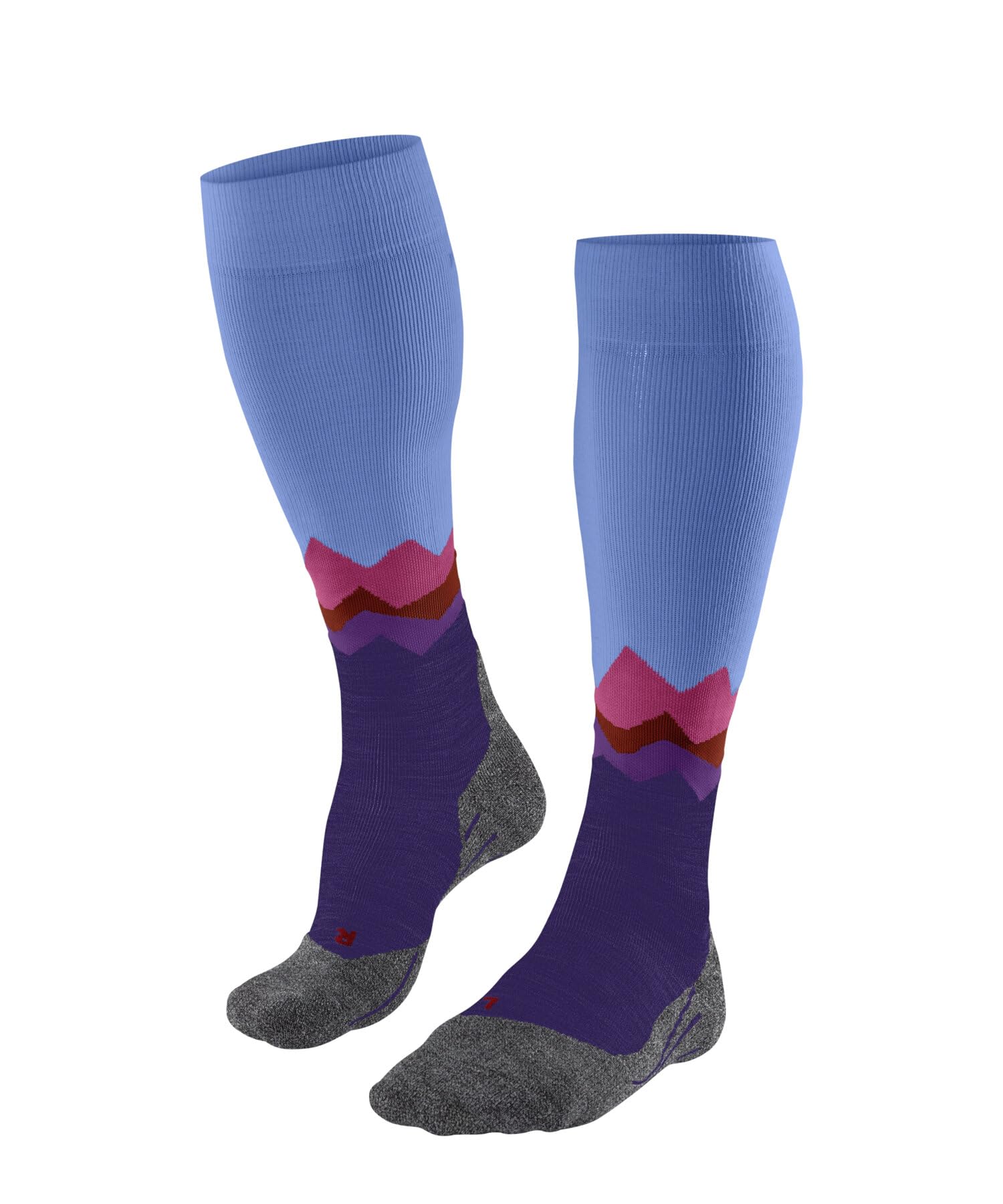 FALKE Women's TK2 Explore Long W Kh Wool Functional Yarn Thick Anti-Blister Hiking Socks 1 pair, Purple 6300, 2.5-3.5