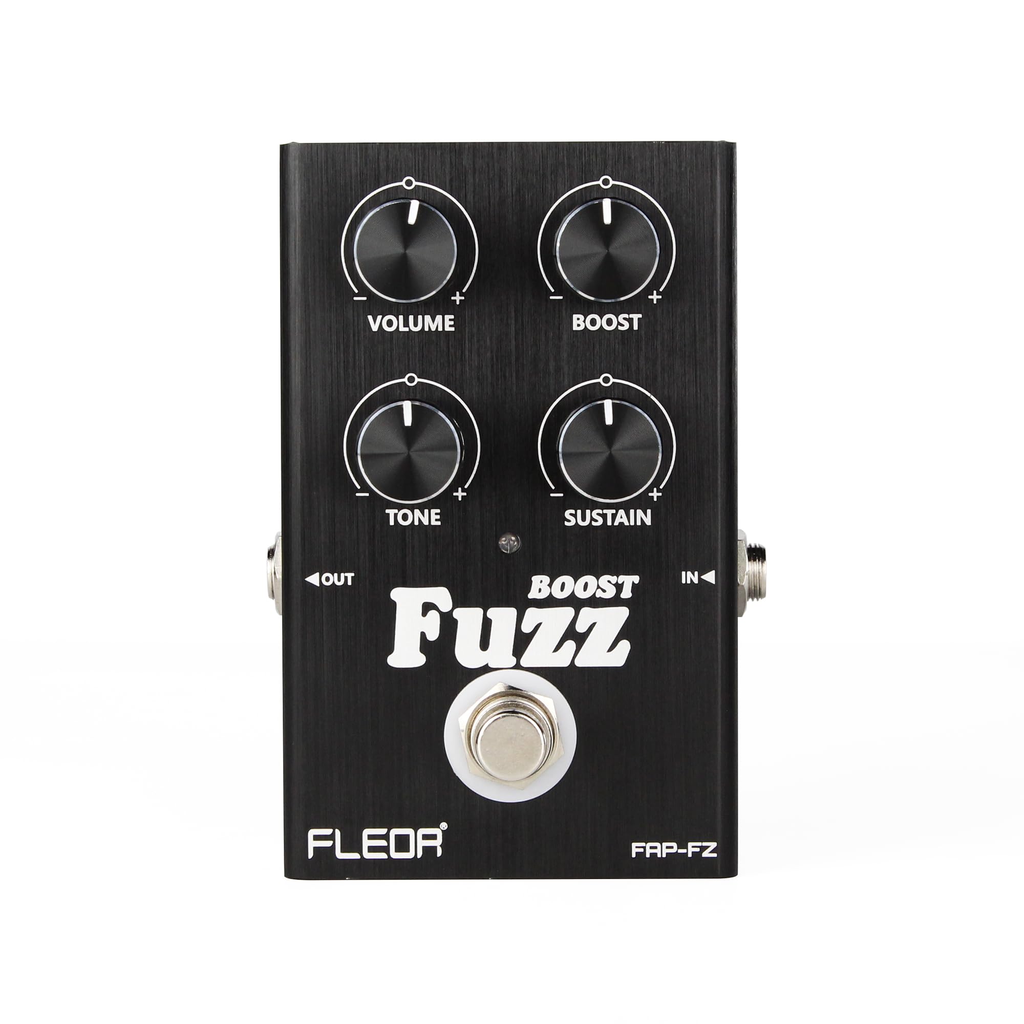 FLEOR Pédale Fuzz avec Boost, effets Fuzz de style vintage avec sustain épais, pédale de guitare True Bypass pour guitare électrique et basse