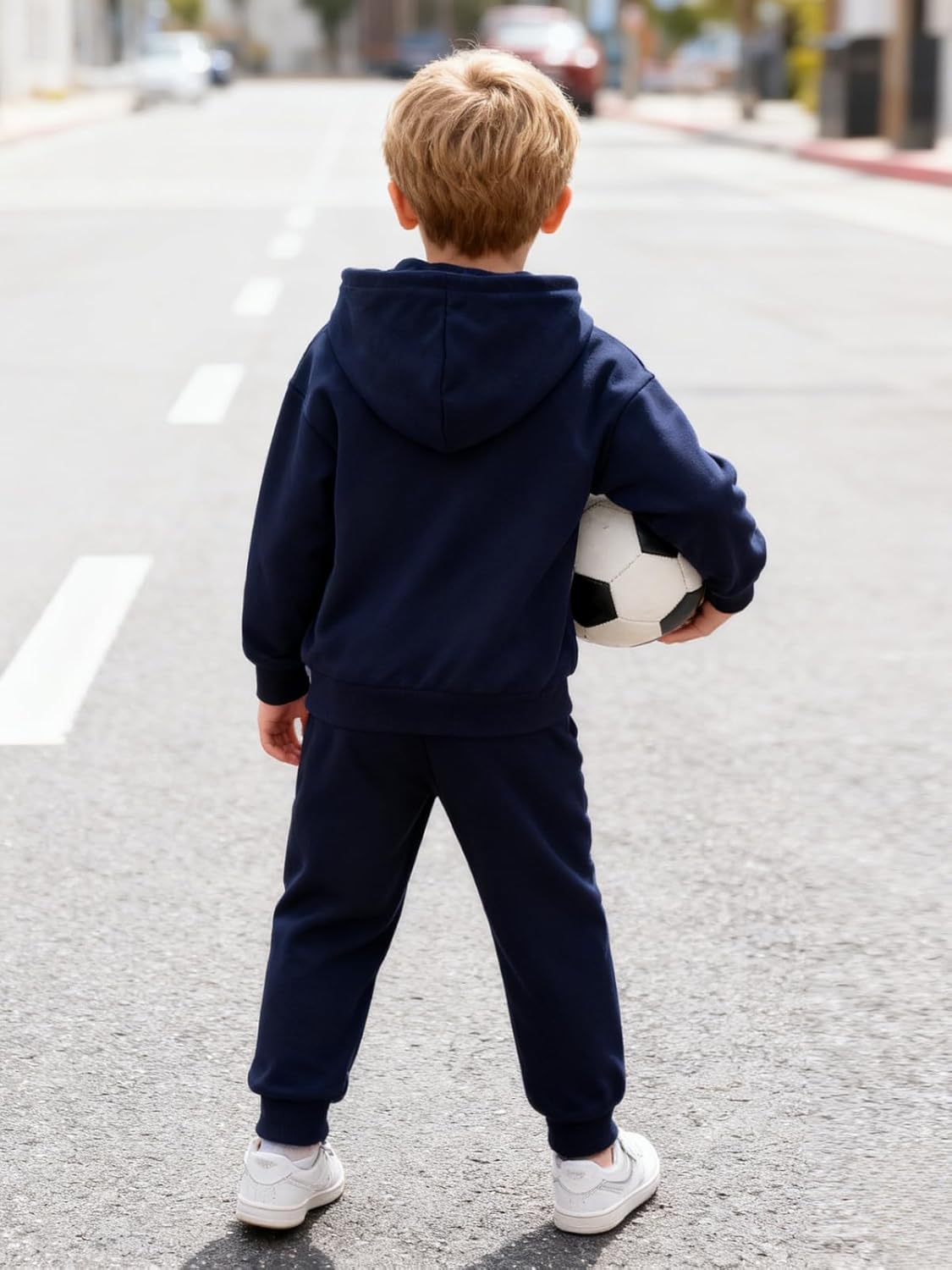 2-7 Years Toddler Boys' Dinosaur & Truck Print Pullover Hoodie and Sweatpants Set - Image 4