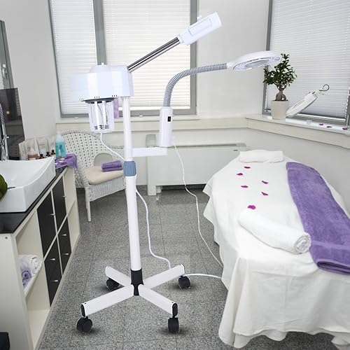 Miniatura 2 de Lámpara de vapor facial de aumento 5X lámpara de pie LED multifunción para spa humidificador profesional belleza facial limpia herramienta de