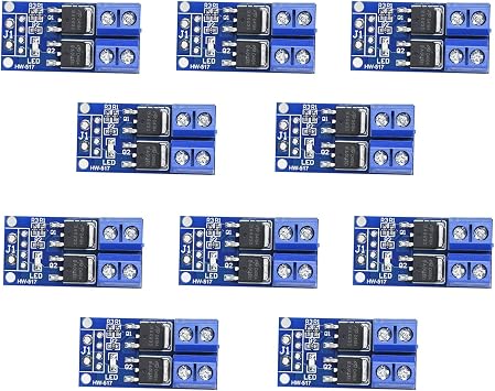 Teyleten Robot DC 5V-36V 15A Max 30A 400W Dual High-Power MOSFET Trigger Switch Drive Module 0-20KHz PWM Adjustment Electronic Switch Control Board DC Motor Speed Controller for Arduino 10pcs