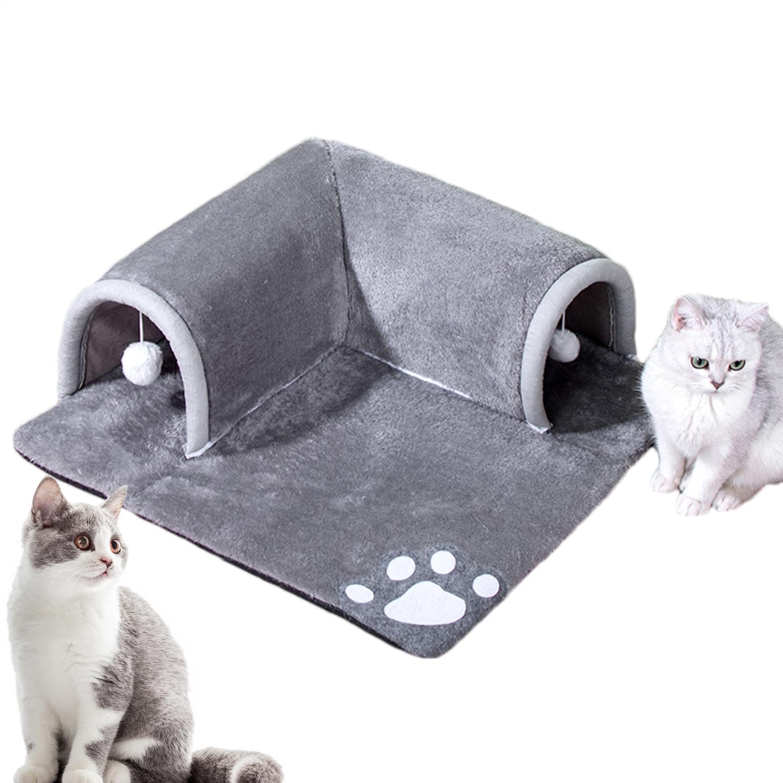 Tunnel pour chat et jouet de lit, lit tunnel pour chat, nid pour chat | jouet à suspendre, nid interactif portable pour lapins, chiens et petits animaux de compagnie
