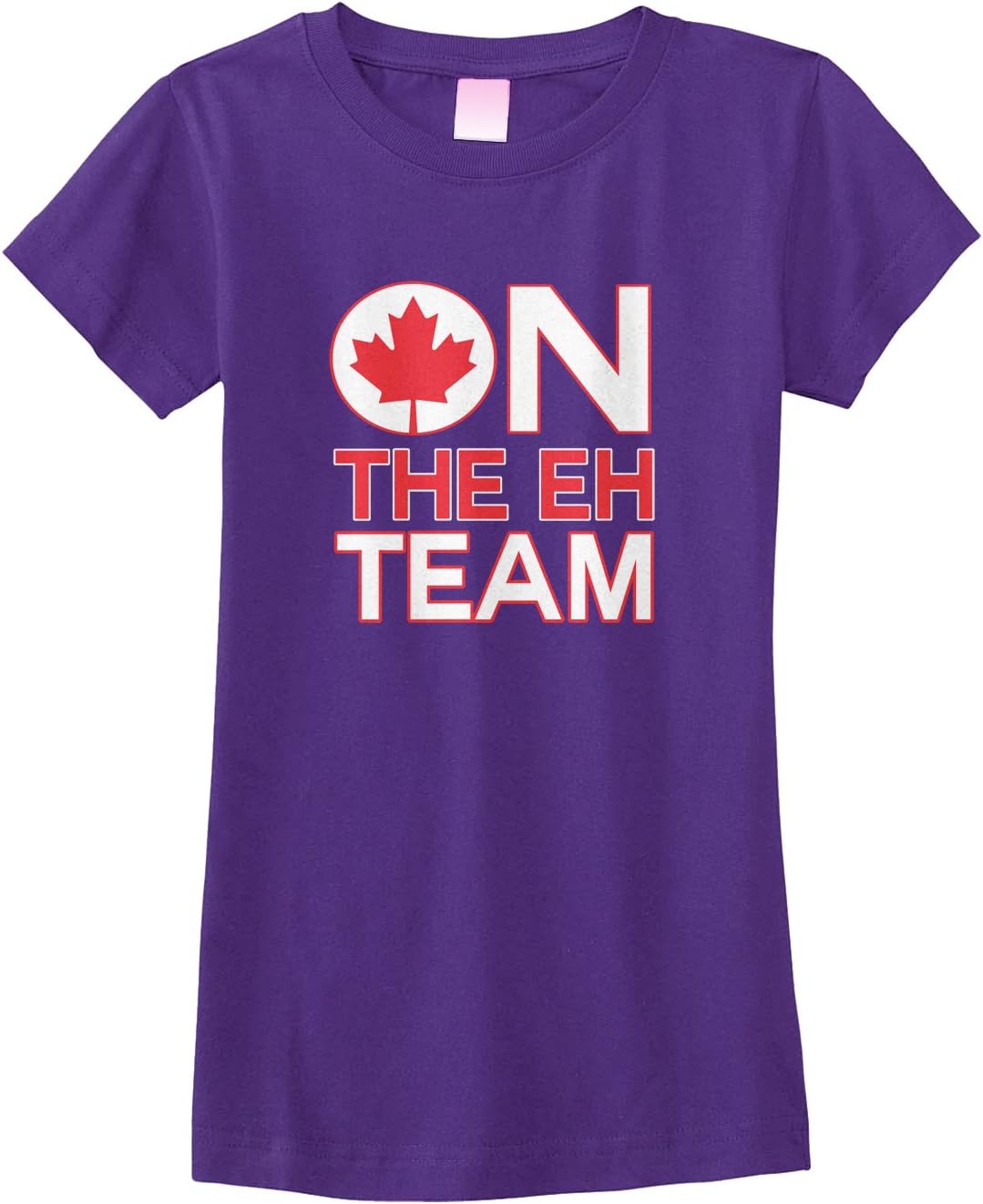 Threadrock Big Girls' On The Eh Team' (Canada) Fitted T-Shirt
