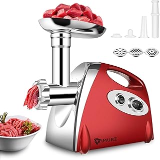 Electric Meat Grinder and Duty Household Sausage Maker Meats Mincer Food Grinding Mincing Machine with Kibbe Attachment – Powerful Copper Motor