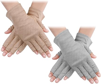 Gants UV Mi-doigts Pour Sport - Protection Solaire - Paume Silicone Antidérapante - Unisexe - Vélo, Golf, Randonnée