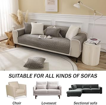 Plush Sofa Covers 1 2 3 4 Seater Corner L Shape Sofa Slipcovers Non-Slip Thick Quilted Sofa Cushion Covers Sofa Protector Cover for Leather Wooden Fabric Couch(Seater Cover:50x135cm,Green)