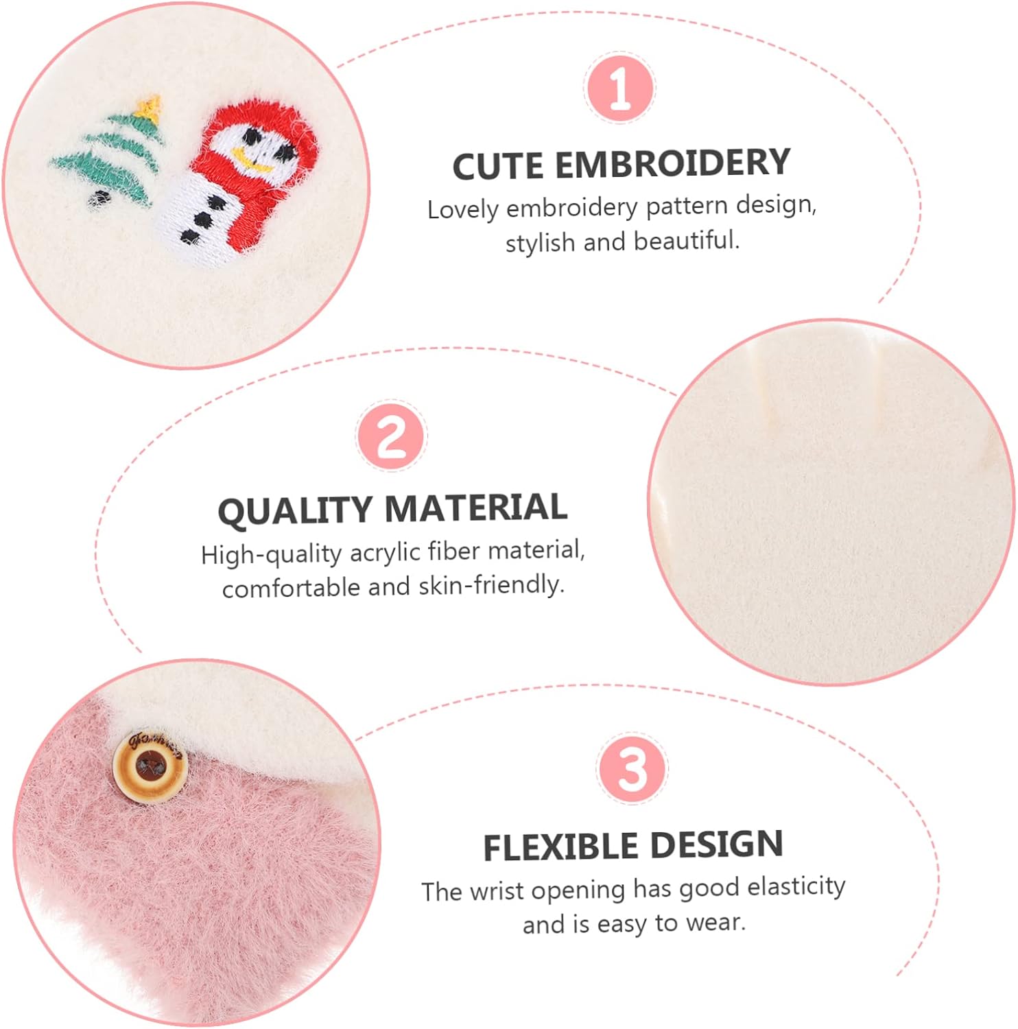 LIFKOME 1 Pair Flip Half Finger Gloves Kids Knitted Gloves Ski Glove Anti- Slip Gloves Kids Warm Gloves Winter