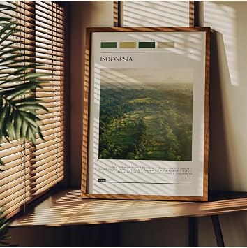 Difference Promotion Travel Art Frameless Poster, Modern Decorative Frameless Poster, Painting, Indonesia, 30 x 40
