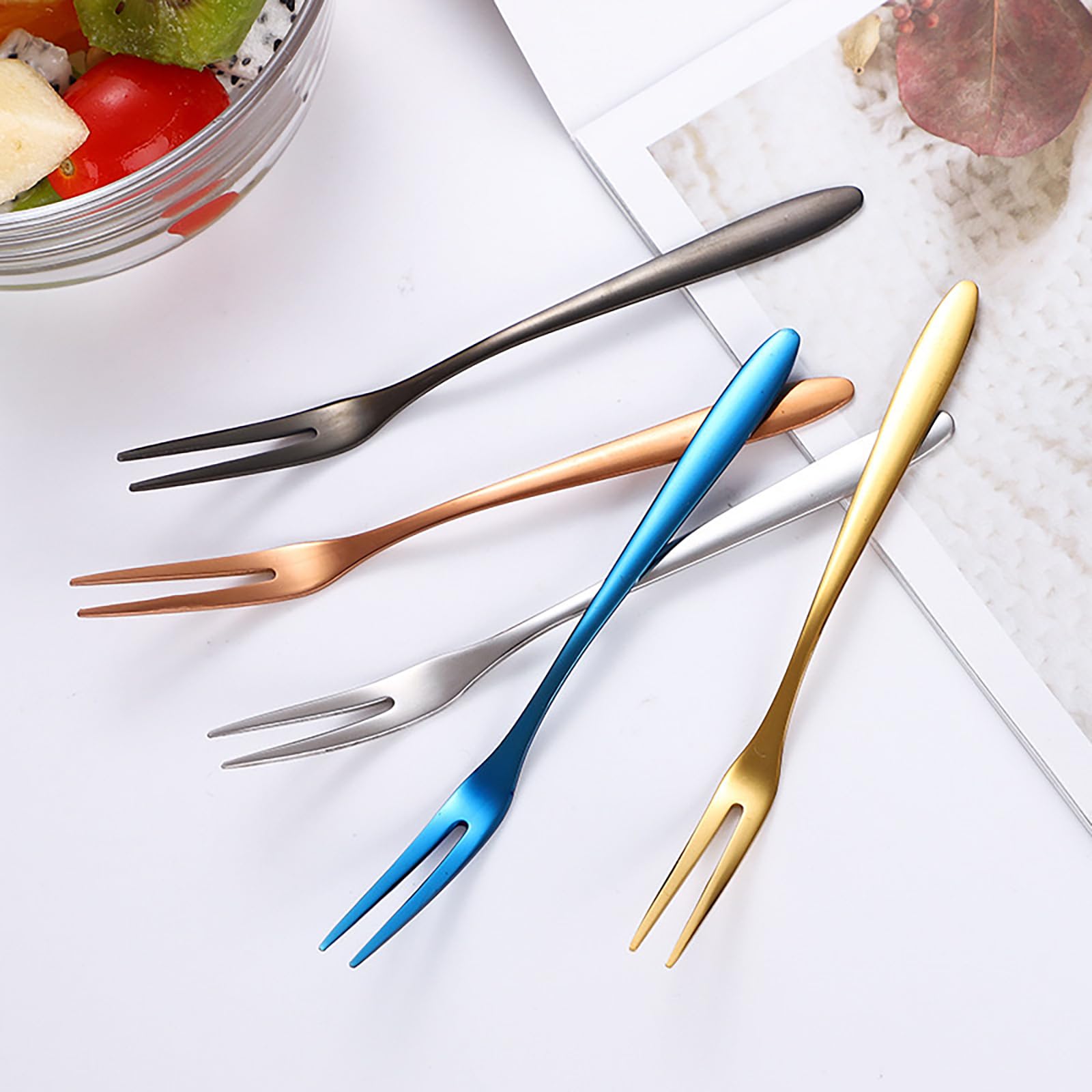 Cute Mini Dessert Forks - Mix Colors -6