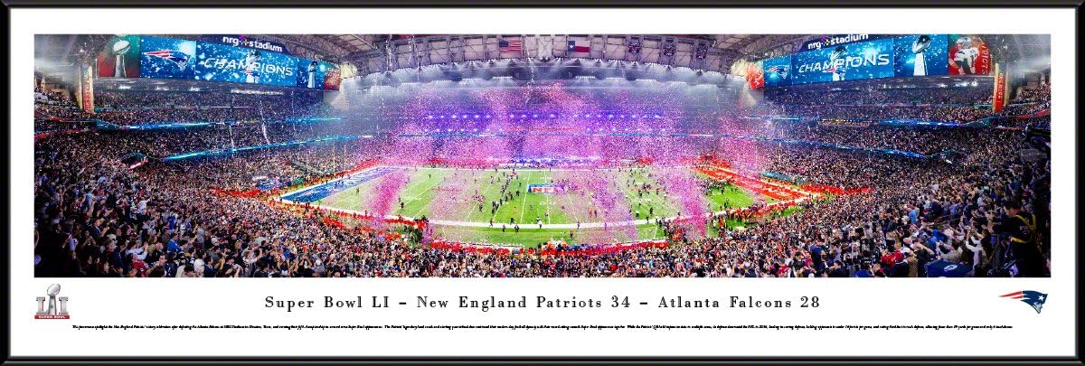 Super Bowl 2017 Champions - New England Patriots - NFL Panoramic Poster and Wall Décor by Blakeway Panoramas