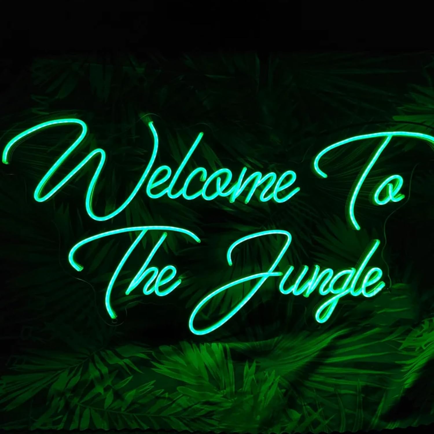 Welcome To The Jungle Neon Sign 35 inches Large LED Light Up Signs Jungle Wall Decor for Home Wedding Engagement Party Bar Decorations