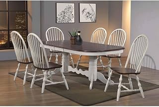 HomeStock Extendable Oval Dining Set - 9 Piece Dining Table with Butterfly Leaf - Seats 10