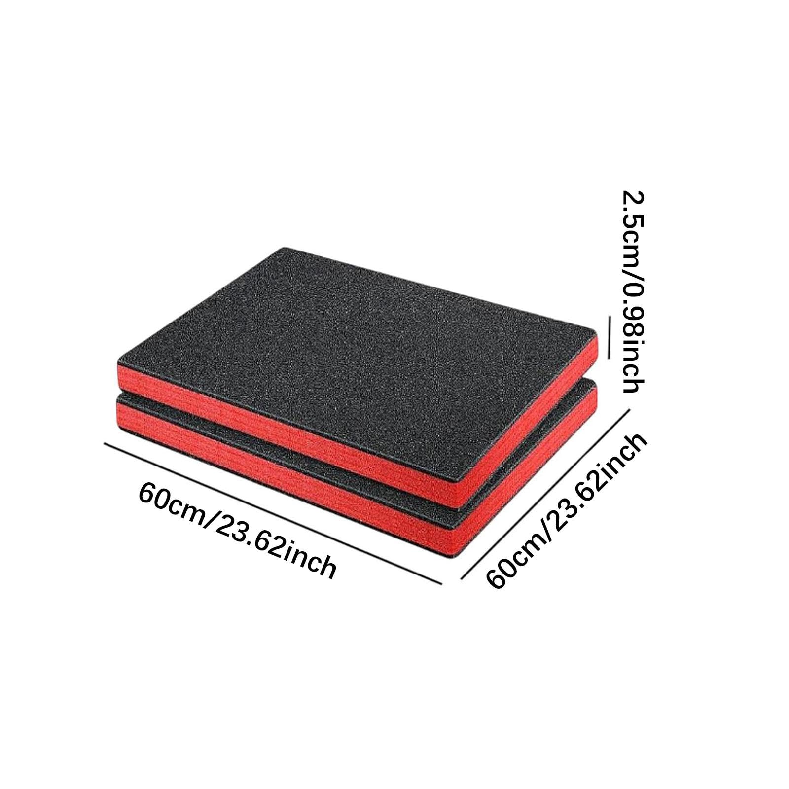 Insertos de Espuma para, Revestimiento de Caja de Herramientas, Alfombrilla Aislante Acolchada Reutilizable, Láminas de Espuma de Polietileno para, 60x60x2.5cm