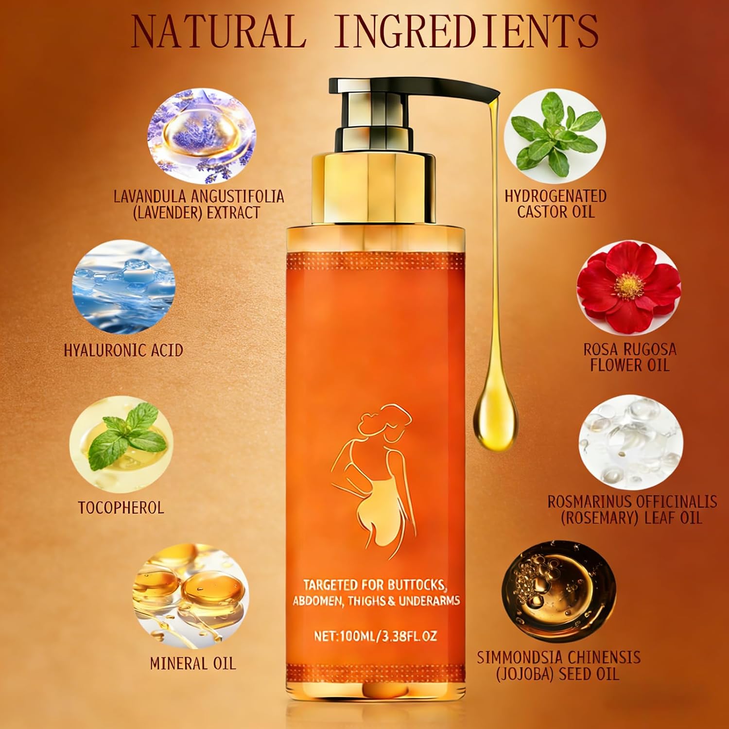 Body Firming Oil – Hydrating and Firming Skin Oil for Women, Full Body Use – Lightweight & Non-Greasy, Reduces Fine Lines, Improves Elasticity - Image 4