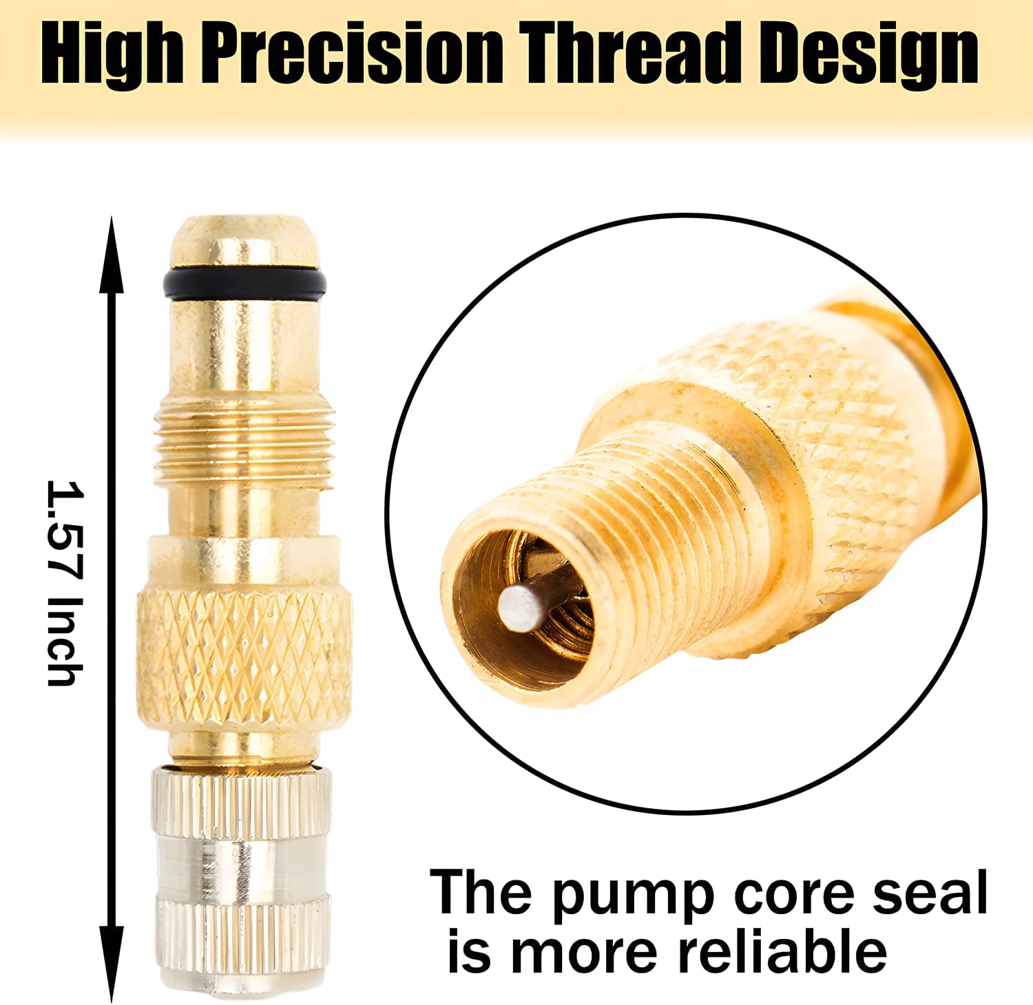 Brass Tractor Tire Valve Stem Set, 6PCS Tractor Air Liquid Valve Stem TR218A TR618A CH3 Core Housings Metal Replacement Stems for Farm Equipment & Trailers