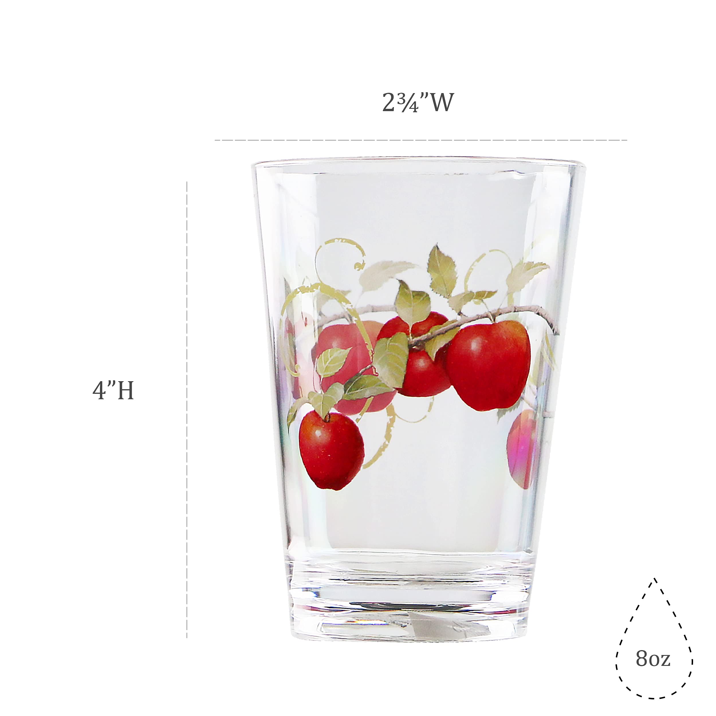 Reston Lloyd Harvest Apple Rock Glasses - Set of 6 -7