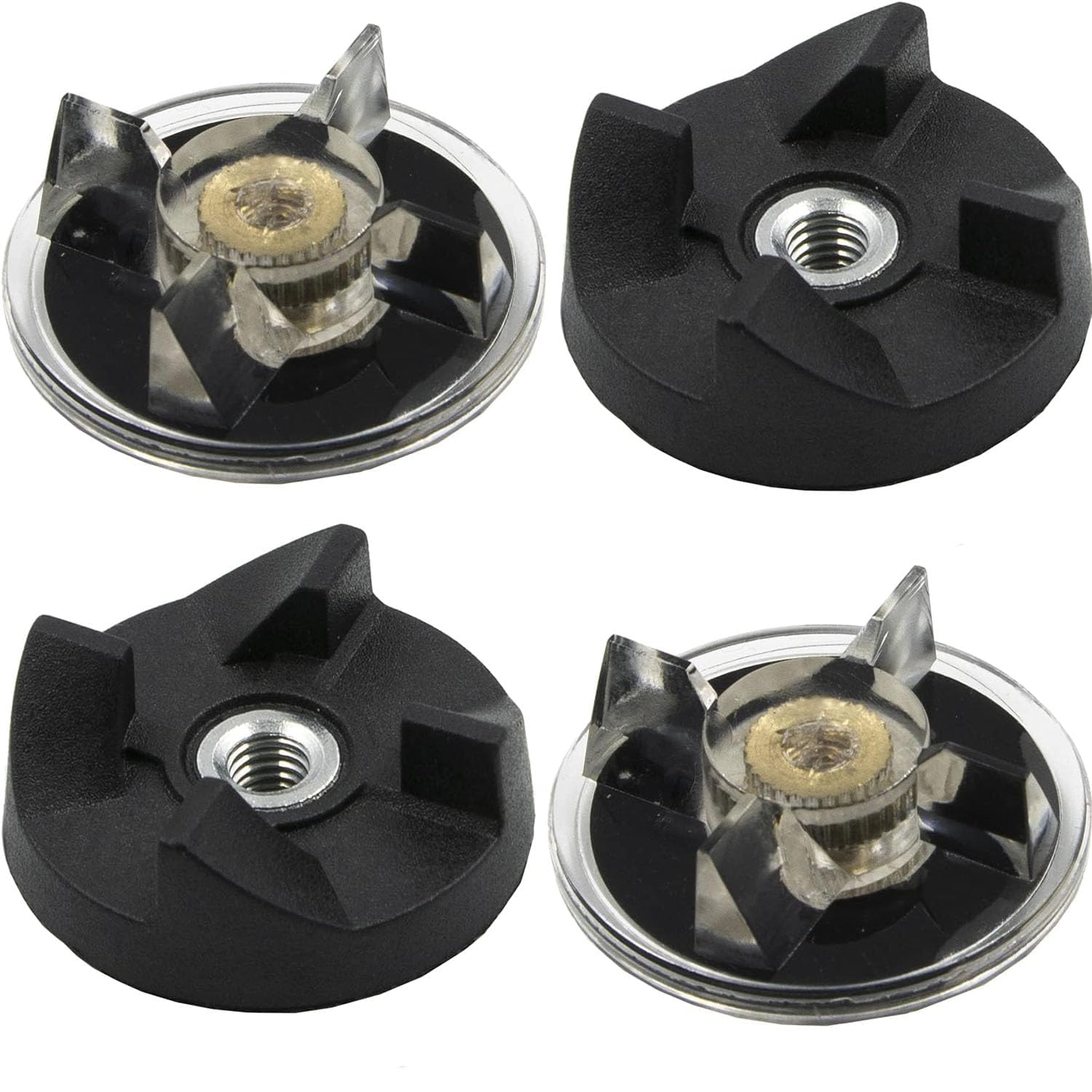 Blade Gear Replacement 2 Base Gears and 2 Rubber Blade Gears Clutch Parts Accessories fit Magic Bullet 250W Blender MB-1001, MB-1001B, MBR-1101, MBR-1701, MBR-1702, MBR-0301
