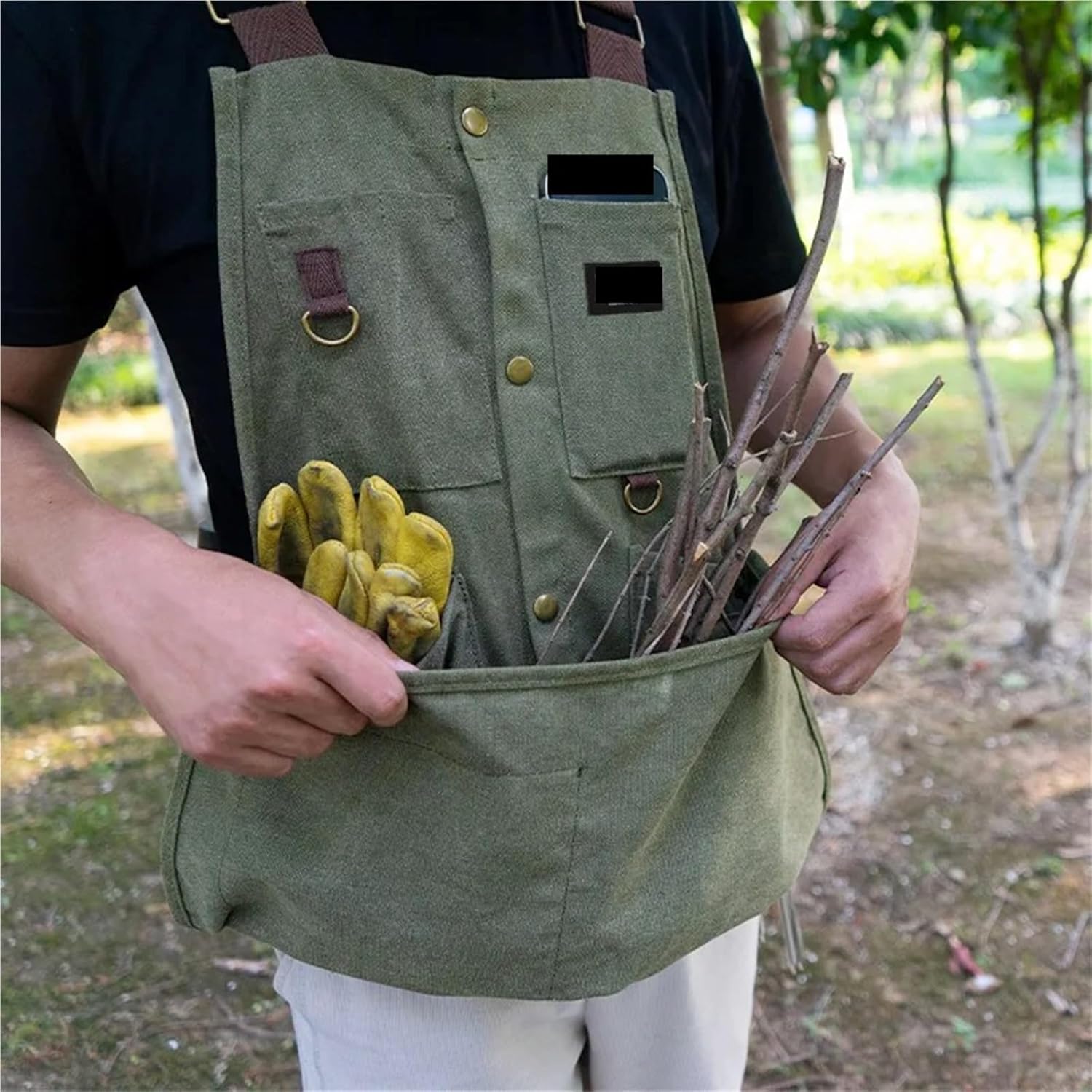 Outdoor Work Apron For Camping Women's Leisure Multi-Functional With Tool Pocket for Tool Aprons