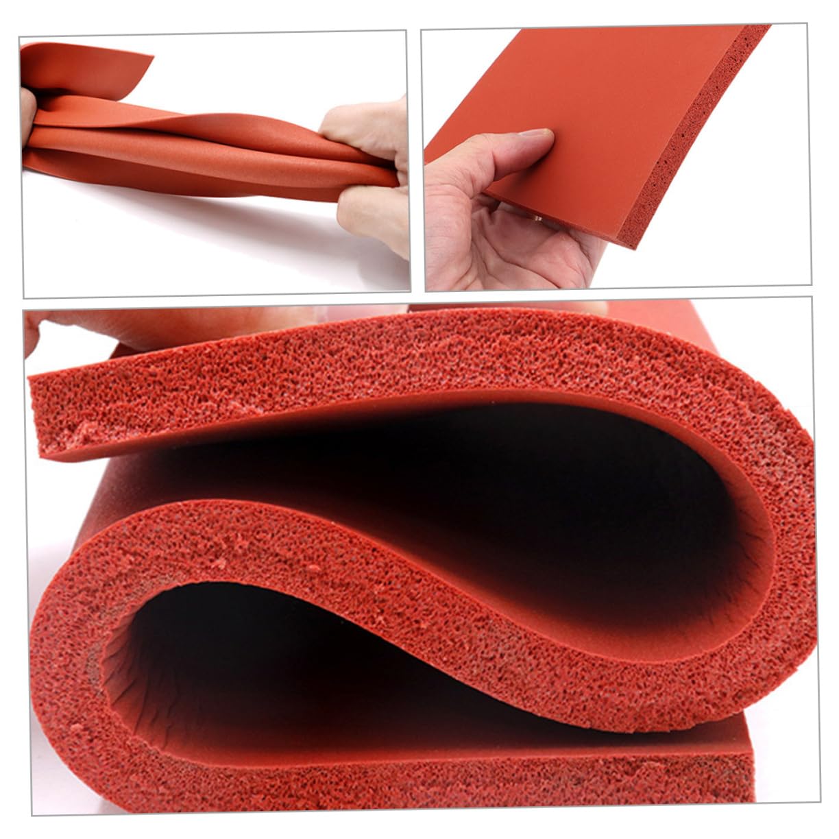 DOITOOL 3pezzi Tappetino per Pressa Caldo in Gomma Siliconica Resistente alle Alte Temperature Struttura Ammortizzante per Macchine da Stampa Trasferimento Termico