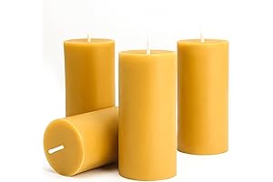 Natural 100% Beeswax Pillar Candles: Illuminating Serenity