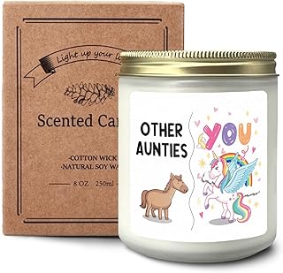 Aunt Gifts - Cedar Scented Candles for Mother's Day, From Niece Nephew, Best and Funny Other Aunties and You