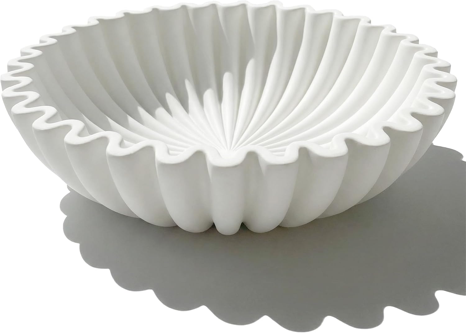 Decorative Bowls for Home Decor (Large White, 10''x 3'')