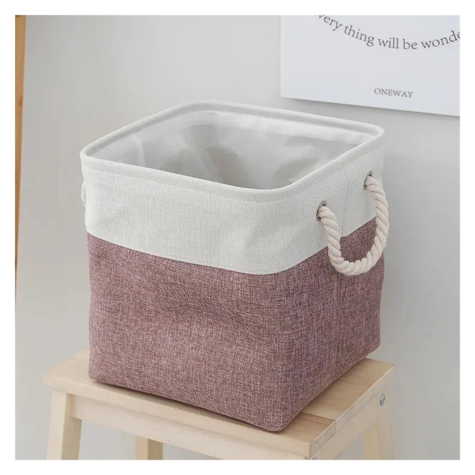MRKU Boîte de Rangement pour sous-vêtements et Chaussettes, Organiseur de Soutiens-Gorge, paniers Respirants, Articles ménagers Divers, Panier de tri, Panier Pliable en Lin pour Jouets