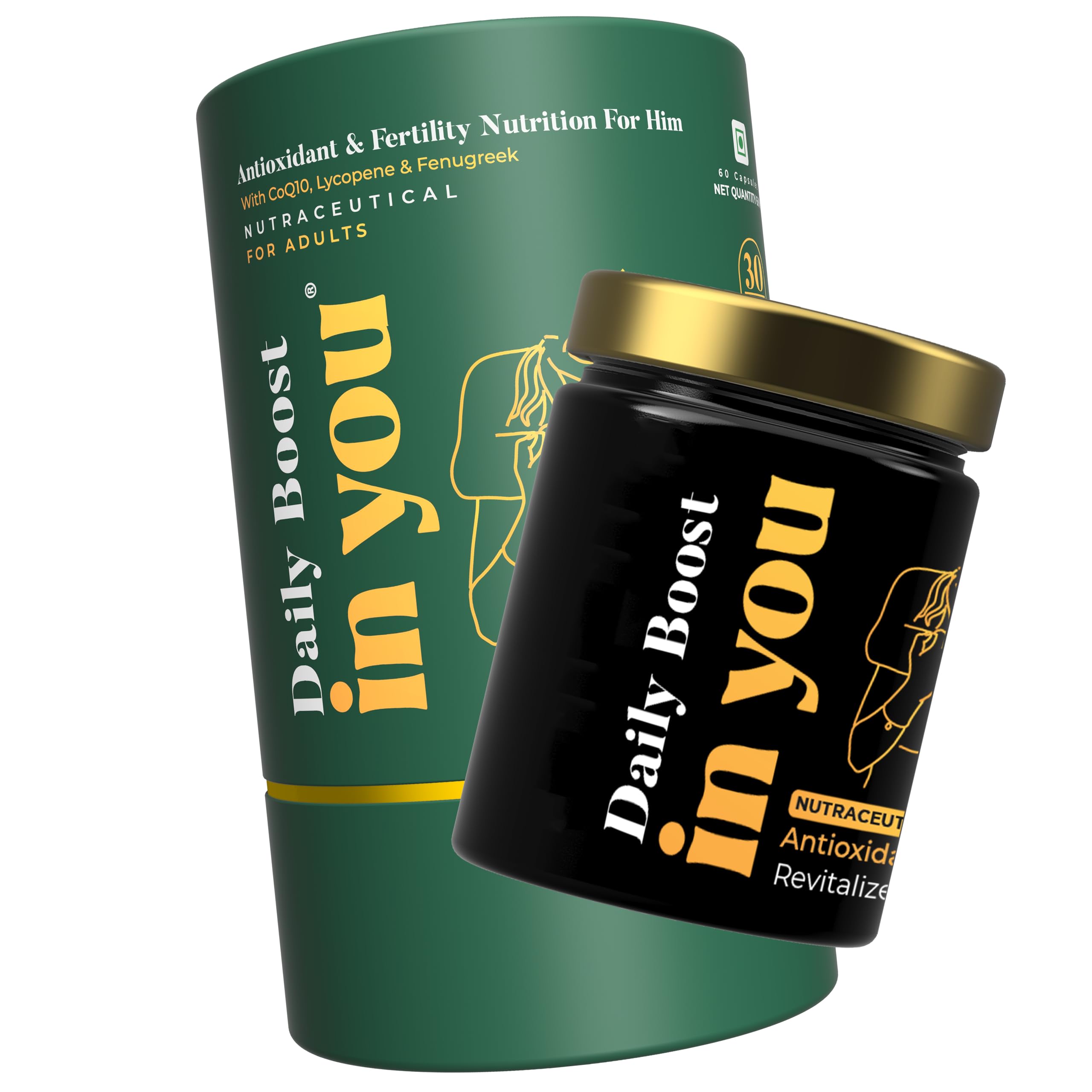 Inyou Daily Boost Antioxidant, Nutrition Supplements for Men with Ashwagandha, Fenugreek, CoQ10 & Lycopene - 60 Capsules (B0DBLN156K) Amazon Price History, Amazon Price Tracker