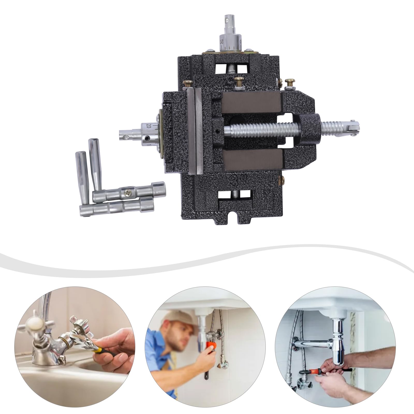 Morsa Trapano Colonna,Trapano da 3 Pollici X - Y 75mm Composite Store Bidirezionale Robusta Cross Slider Clamper Machine,per officina fresatrice Macchine