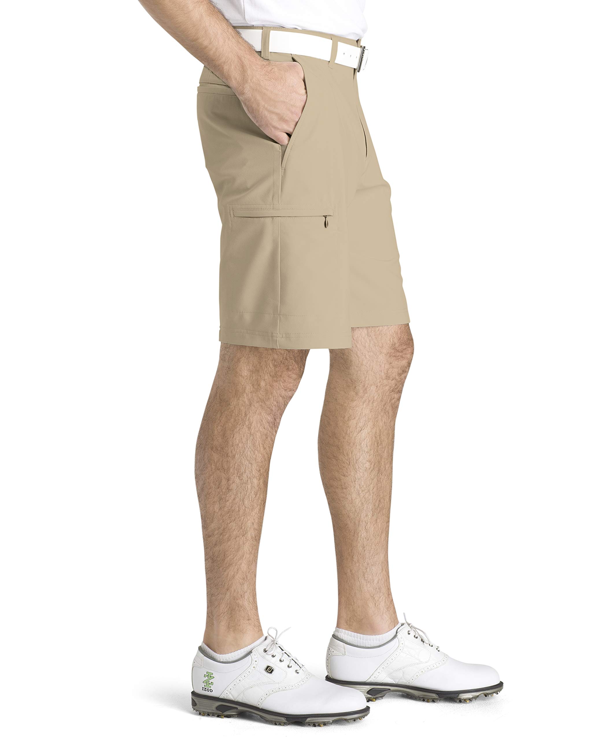 Short IZOD Swingflex 9.5", Homme, Taille 32, Bleu Marine, Neuf Avec étiquette, Déperlant UPF50