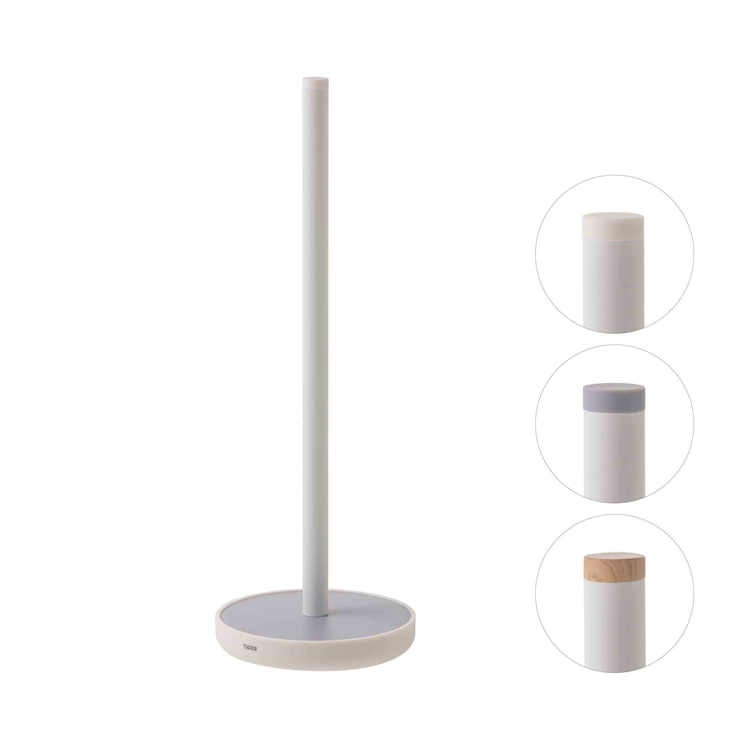 TIGER Urban Portarotolo di Riserva, Acciaio Inox, ABS, Bianco, 12,5 x 36 x 12,5 cm