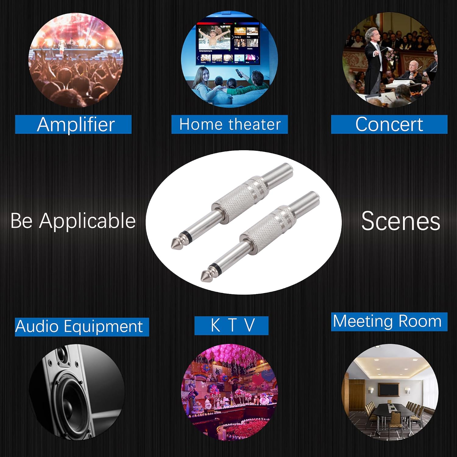 Mobi Lock 2 Pièces 6,35mm Vers Prise 3,5mm - Adaptateur Stéréo De Prise Audio De 1/4 à 1/8 Pouce - Pour Connecter Appareils 6,35 Mm à Amplis, Guitares, Pianos, Haut-parleurs Et Micros