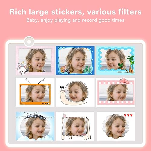 Miniatura 2 de Cámara de impresión instantánea para niños, cámara de 16MP 1080P para niños con pantalla HD de 2.4 pulgadas, reproducción de música MP3, cámara de
