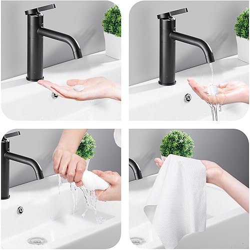 Miniatura 2 de BigOtters 200 toallas comprimidas pañuelos de moneda toallitas de campamento tabletas de papel higiénico toallas portátiles para belleza del hogar y