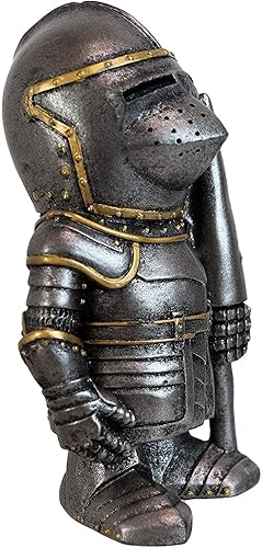 Miniatura 4 de Decoraciones de gnomos de jardín, figuras de estatua de caballero medieval, templario, cruzado, armadura de guardia, patio, césped, decoración