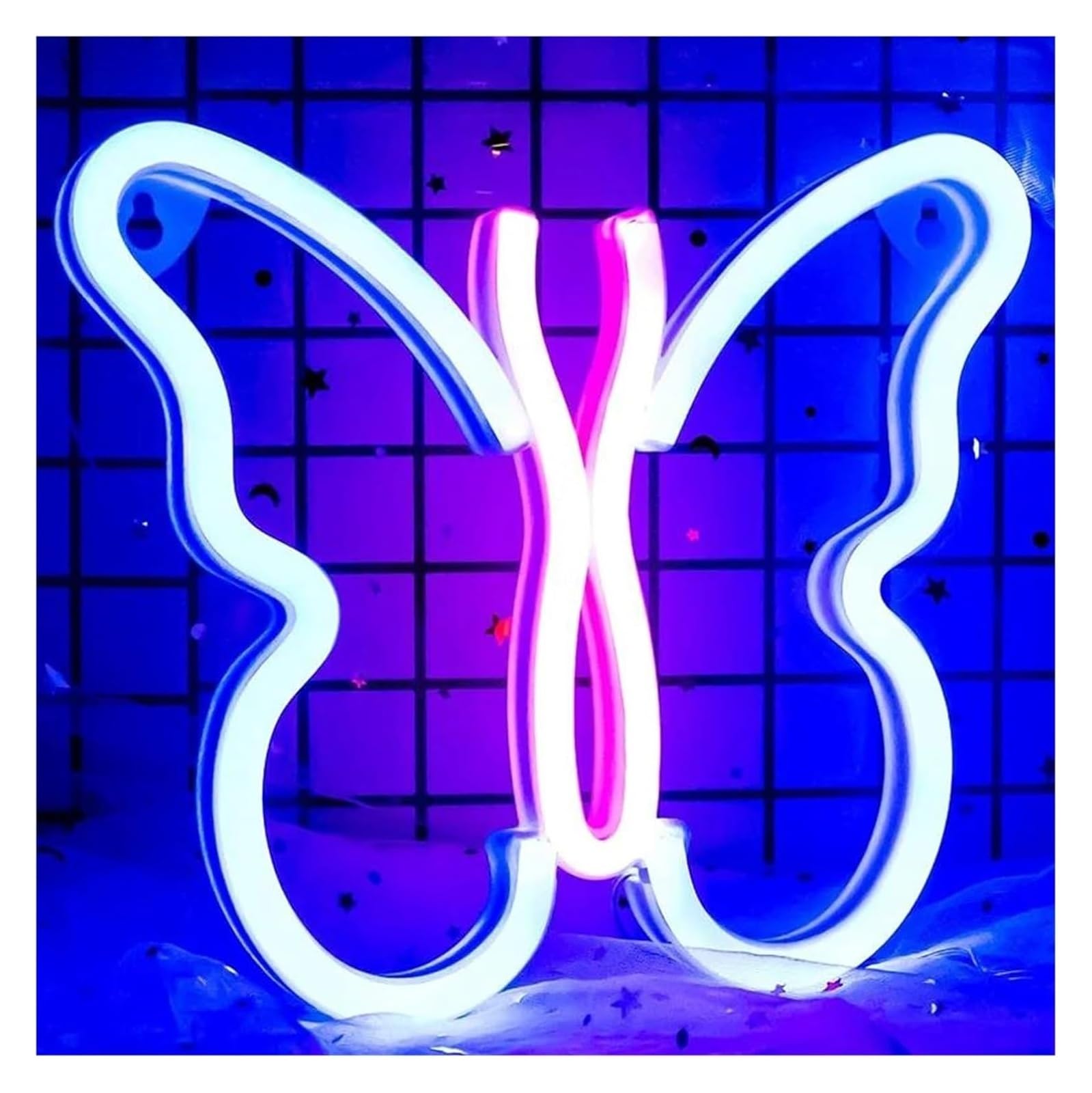 Per insegna al neon luce notturna per lampada a farfalla per casa matrimonio camera da letto(Neon4)