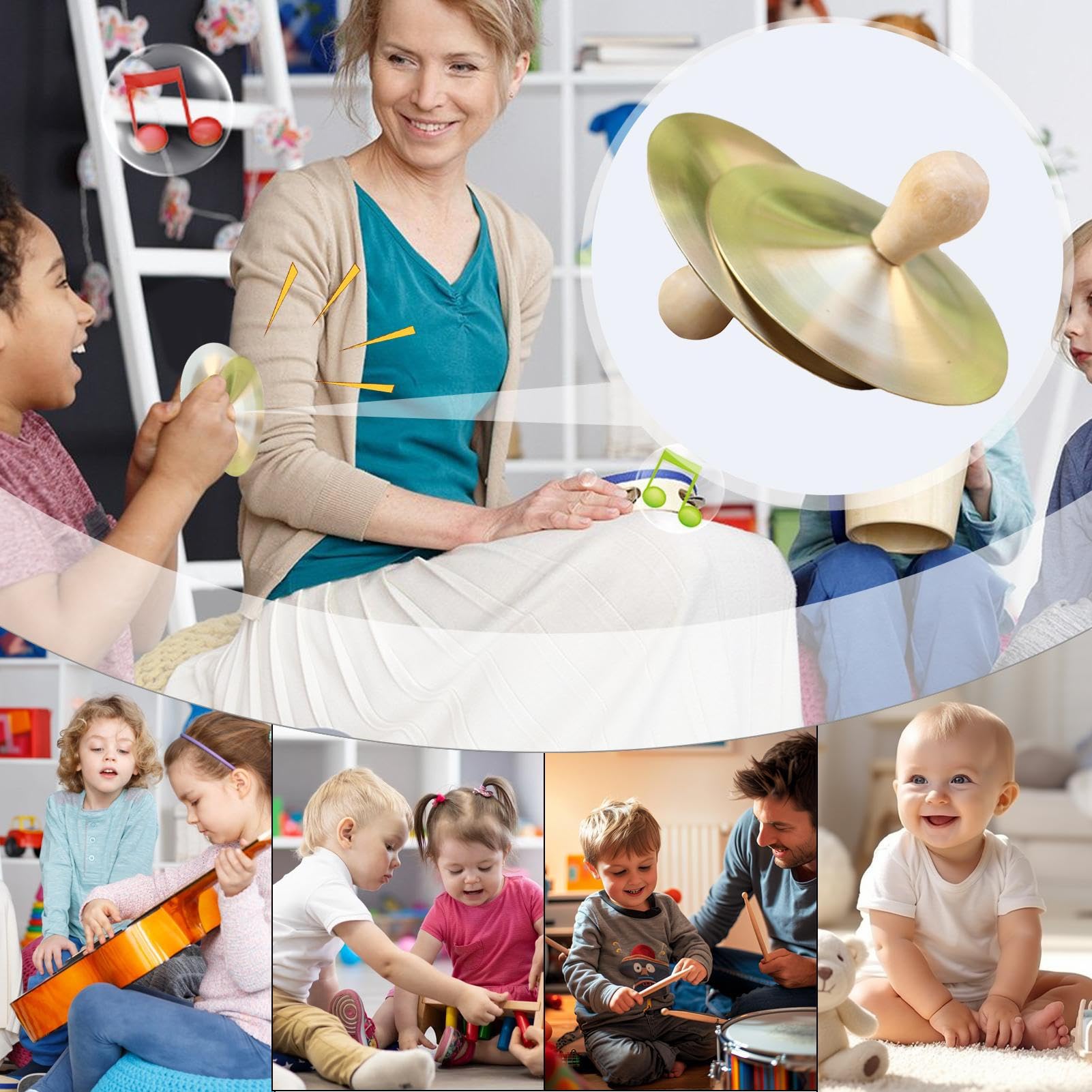 Piatti Da Piccoli | Piatti Piccoli | Paio Di Piatti A Mano | Cimbali Per Ditas | Piatti Per Bambini | Strumento A Percussione Per Performance Di Batteria | Piatti Professionali, Strumento Musical