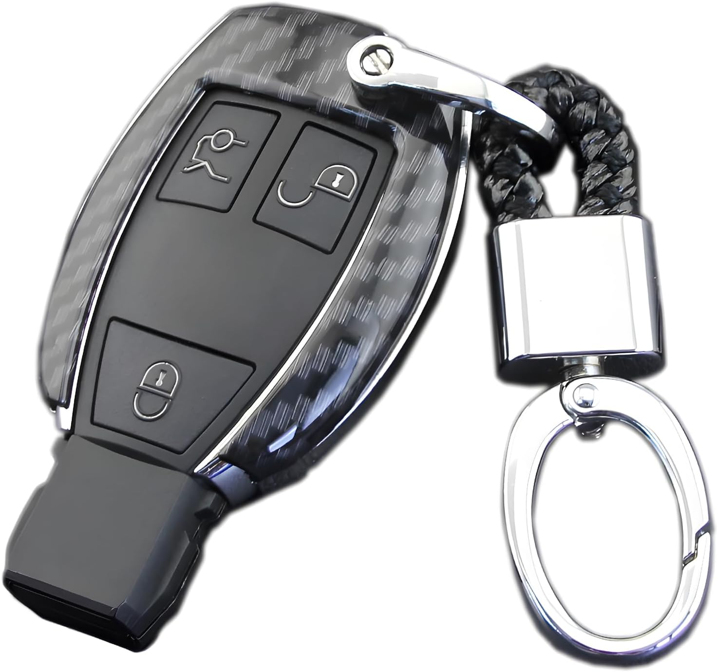 For Mercedes Benz Key fob Cover,ABD Key Case Key Shell Protector for 2010-2016 2017 2018 Mercedes Benz A B C E S G M V Class CLA CLS GLA GLB GLC GLE GLK GL GLS SL SLK SLC with Keychain