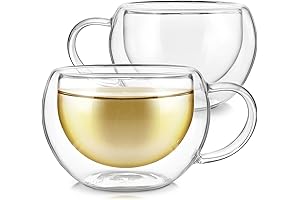 Teabloom Modern Classic Double Walled Glass Teacups