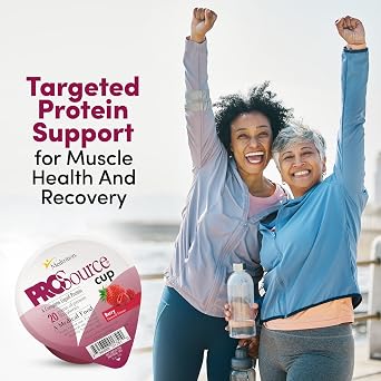 Medtrition ProSource Cup, 20g Complete Liquid Protein in 2 oz Ready-to-Drink Cup, Berry Flavor, Clear Liquid Diet, Oral or Syringe Use, Supports Wound Healing, Dysphagia & Post-Surgery Recovery
